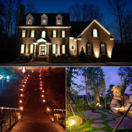 Miniatura 8 de Iluminación de paisaje LED de 12 V 5 W, aluminio fundido, impermeable, bajo voltaje, 450 lúmenes, blanco cálido para jardín, césped, porche, patio