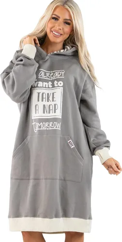 Miniatura 85 de Lazy One Sudadera con capucha de gran tamaño, ropa de dormir cómoda, vestido de suéter para mujer