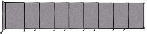 Miniatura 47 de Divisor de habitación de pared recta deslizante montado en la pared Anchos ajustables Ruedas de bloqueo Separador de habitación Paneles