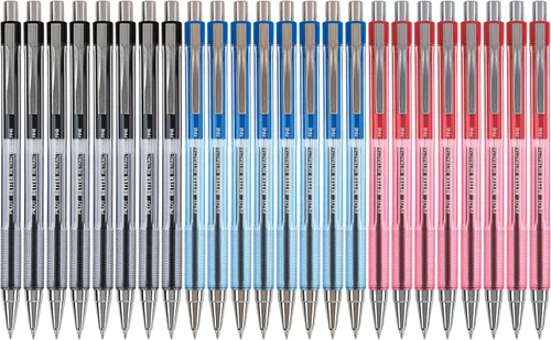Miniatura 14 de PILOT Pen 30000 The Better Ball Point Pen Bolígrafos de punta de bola recargables y retráctiles, punta fina, tinta negra, paquete de 12 unidades De