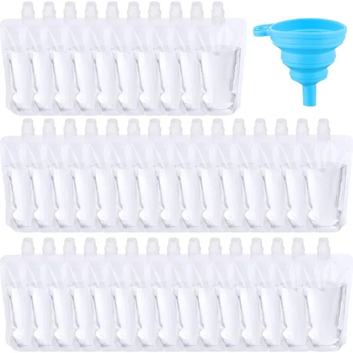 Patelai 300 bolsas de plástico para líquidos, bolsas reutilizables para jugos, bolsas de viaje a prueba de fugas de agua a granel para viajes al