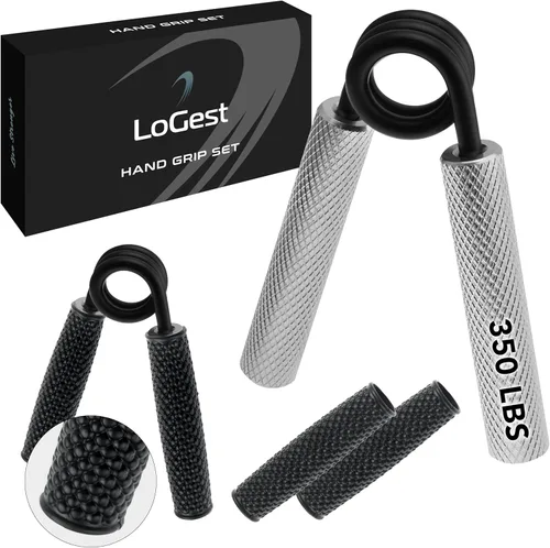 Miniatura 10 de Logest Fortalecedor de agarre de mano de metal de 100 libras - 350 libras, antideslizante, resistente, fortalecedor de agarre con caja de regalo