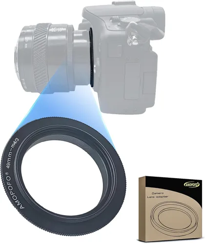 Miniatura 26 de Anillo inverso de lente macro de 1.929 in compatible con Canon EF-S 90D 80D 70D 60Da 60D 50D 40D 30D T6 T7 T5 SL3 SL2 T8i T7i T6i T6s T5i con lente