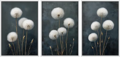 Miniatura 89 de SIGNWIN Impresión en Lienzo Enmarcado Arte de Pared Rosa Blanca Suave Floral Flores Delicadas en Floración Ilustraciones Modernas Bohemias Escénicas