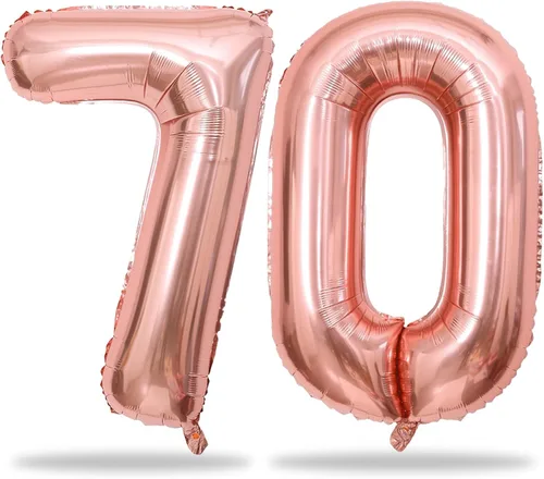 Miniatura 49 de Globos de oro rosa para cumpleaños número 16 para niñas, 40 pulgadas de gran tamaño, globos de lámina de mylar con el número 1 y 6, autoinflables