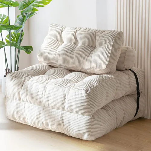 Miniatura 21 de MAXYOYO Sofá cama plegable, silla convertible con almohada, sofá plegable con soporte para la espalda, silla plegable portátil para cama, cómodo