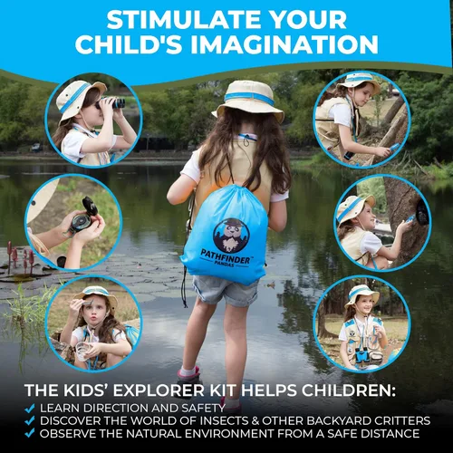 Miniatura 4 de Kit de explorador para niños con chaleco y sombrero de safari para niños de 7 a 12 años - Disfraz de safari y disfraz de guardián de zoológico