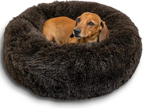 Miniatura 57 de Best Friends by Sheri - The Original Calming Donut - Cama calmante en forma de dona para perros y gatos - Pelo corto, gris, S, 23 x 23 pulgadas Gris