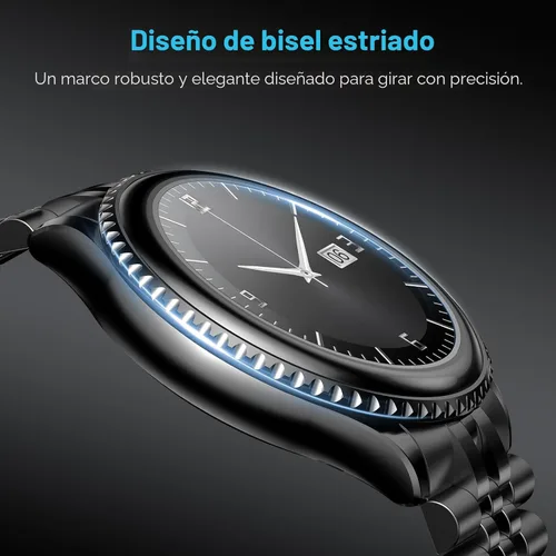 Miniatura 3 de Reloj inteligente con bisel giratorio 2026 para hombre con llamada Bluetooth, frecuencia cardíaca, presión arterial, SpO2, monitor de sueño, reloj