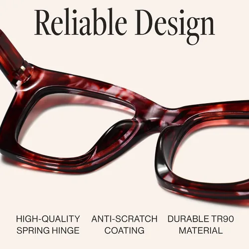 Miniatura 5 de CCVOO Lentes de lectura elegantes para mujer, anteojos elegantes, lectores de luz azul, tramposos