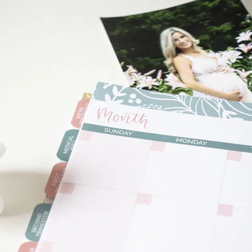 Miniatura 9 de bloom daily planners Nuevo Calendario Planificador de Embarazo y Primer Año del Bebé y Diario de Recuerdos con Calcomanías - Organizador de Libro