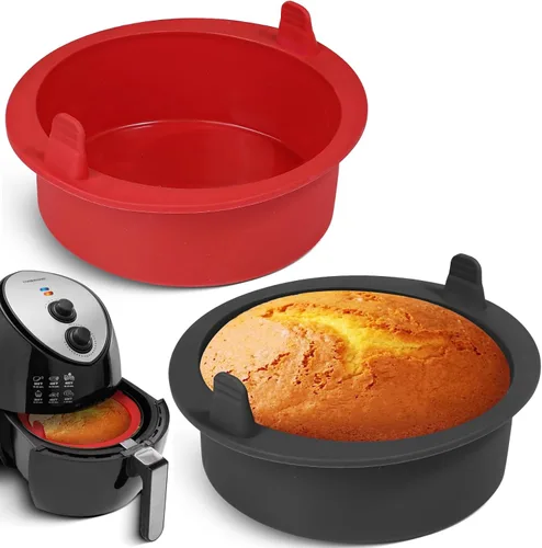 Miniatura 11 de Webake Molde para pasteles de 5 pulgadas para hornear moldes redondos antiadherentes, LFGB Platinum Silicon Air Freidora de aire Juego de 4