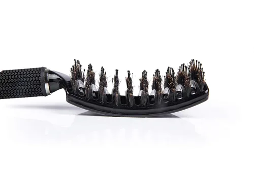Miniatura 6 de ThickTails Cepillo curvado ventilado de cerdas de jabalí para secar con soplado, desenredar y peinar cabello rizado y grueso (paquete de 2)