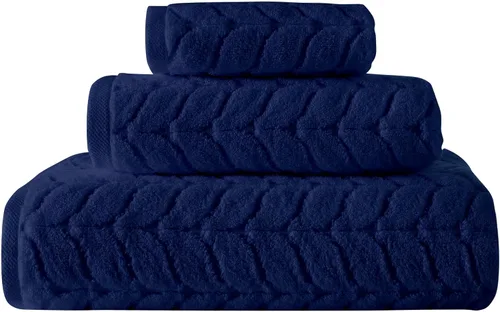 Miniatura 39 de BAGNO MILANO Toallas de baño de algodón turco, toallas de mano, juego de toallas de lujo de felpa suave de la colección jacquard