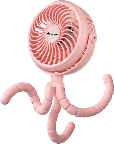 Miniatura 11 de AMACOOL Ventilador de cochecito a pilas, esenciales de viaje para bebés para la playa, Disney, para recién nacidos, regalos de baby shower, búsqueda