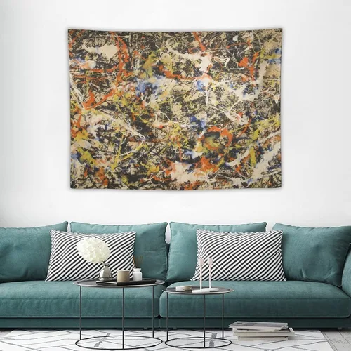 Miniatura 3 de Jackson Pollock, galería de arte en Buffallo, tapiz de arte abstracto, tapices, pintura de poliéster, regalo de sala de estar, impresiones