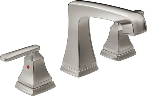 Miniatura 8 de Delta Ashlyn 3564-RBMPU-DST - Grifo de baño de bronce aceitado de 3 agujeros, 8 pulgadas para tocador, montaje de drenaje de metal Push-Pop Bronce