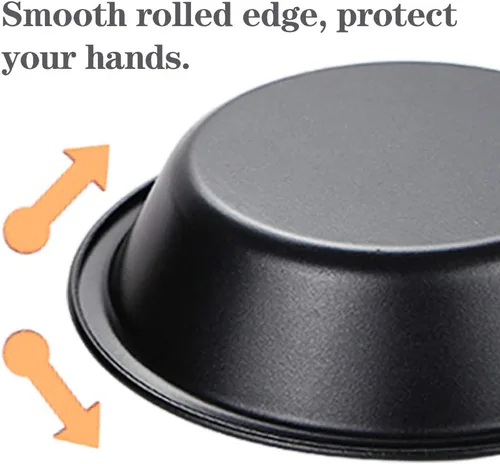 Miniatura 3 de Webake Mini moldes para tartas de 5 pulgadas, paquete de 4 moldes redondos antiadherentes para hornear pan y carne para horno y olla instantánea