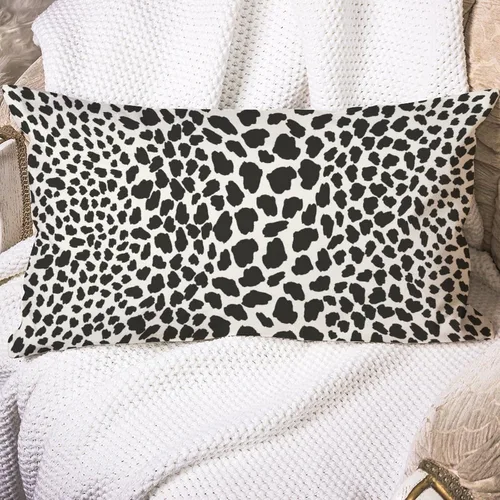 Miniatura 2 de Funda de almohada con estampado de leopardo negro, funda de almohada de piel de animal de 12 x 16 pulgadas, almohada decorativa para el hogar