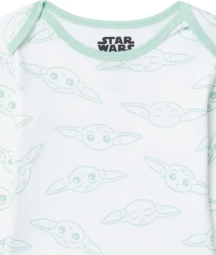 Miniatura 20 de Amazon Essentials Disney Marvel Star Wars - Body unisex de manga larga para bebés, paquete de 5