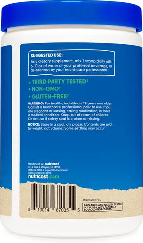 Miniatura 4 de Nutricost Polvo de hongo Chaga 100% orgánico, 8 onzas (227 porciones), certificado orgánico USDA, sin gluten y sin OMG