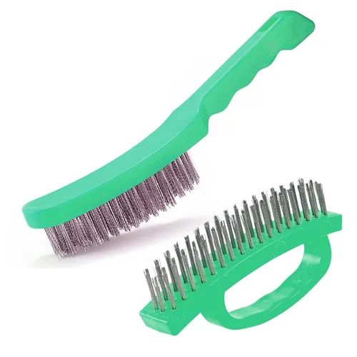 Juego de cepillos de alambre para arañazos de acero inoxidable resistente, limpieza profunda para eliminación de pintura, soldadura, escoria y óxido