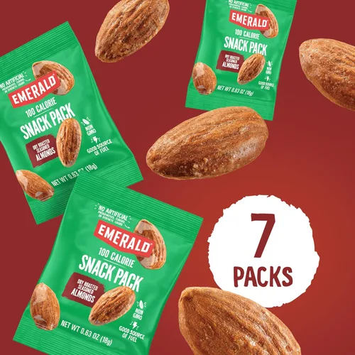 Miniatura 4 de Emerald Nueces secas de almendras tostadas, paquetes de 100 calorías, 7