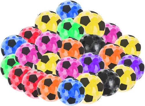 Juego de 20 mini bolas antiestrés para adultos, pelota de fútbol colorida para aliviar el estrés, bolsas de regalos para fiestas