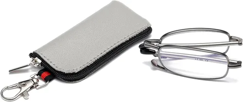 Miniatura 10 de Gafas de lectura plegables para hombres y mujeres, llavero compacto para lectores con luz azul, anteojos portátiles de bolsillo