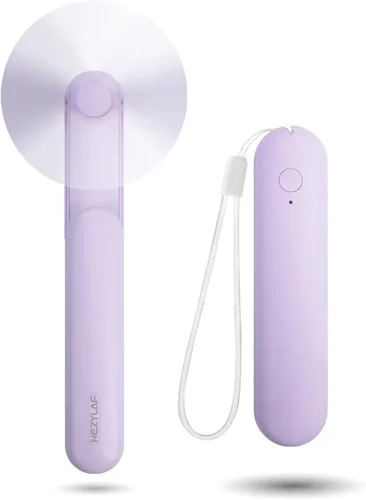 Miniatura 8 de Ventilador Portátil Mini de Mano, Ventilador Personal Pequeño Recargable con Diseño de Banco de Energía de Bolsillo para Viajes/Regalos