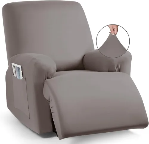 Miniatura 18 de TAOCOCO Funda para sofá reclinable, 3 piezas de fundas de tela de poliéster elástica para sofá reclinable de 3 asientos, protector de muebles suave