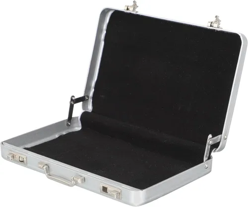 Garneck Estuche para tarjetas de visita: mini maletín portátil de aluminio para tarjetas de crédito, caja de almacenamiento para hombres y mujeres,