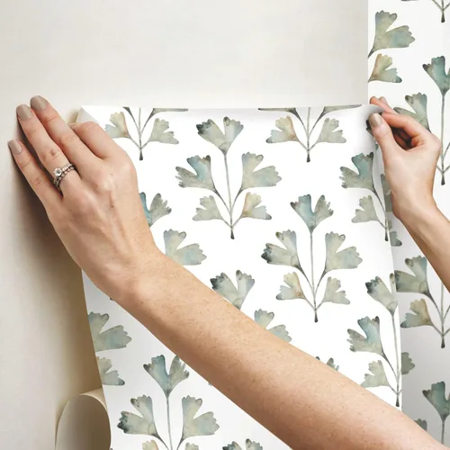 Miniatura 4 de RoomMates RMK12640PL - Papel pintado para despegar y pegar con diseño de gato verde Jade