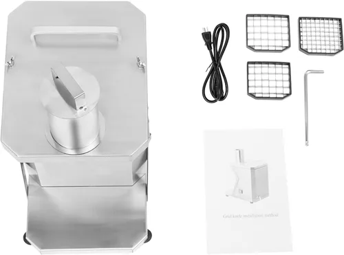 Miniatura 9 de Picador automático de verduras, cortador eléctrico de frutas, máquina cortadora de verduras y frutas de acero inoxidable de 110 V para uso comercial
