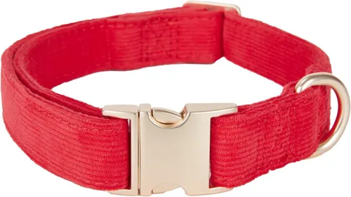Miniatura 8 de Collar suave para perro con hebilla de metal, ajustable, duradero, cómodo, de pana de algodón, para perros medianos, collares de terciopelo