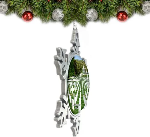 Miniatura 2 de Estados Unidos América Arlington National Cemetery Adorno de Navidad Decoración de árbol de cristal Metal recuerdo regalo