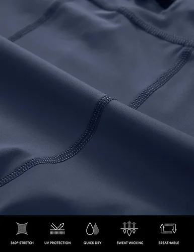 Miniatura 7 de MIZOK Pantalones cortos de compresión elásticos para hombre con bolsillo