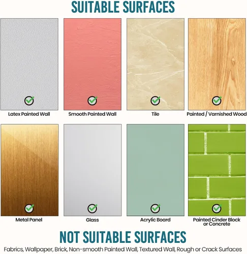 Miniatura 8 de TAILI Ganchos para colgar, 6 ganchos adhesivos de plástico y 8 tiras adhesivas, ganchos utilitarios blancos para pared pintada, sin daños
