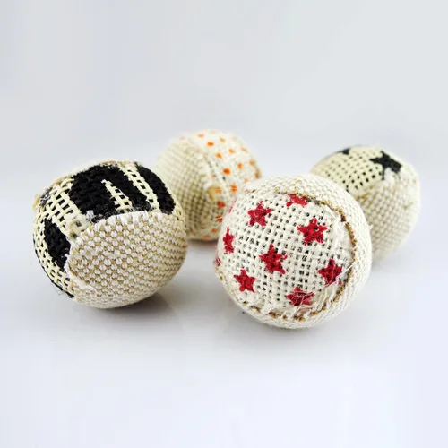 Miniatura 6 de TTcat Pelotas de lona para gatos con campana en el interior, para gatos de interior, juguetes interactivos para masticar para gatos gatitos, paquete