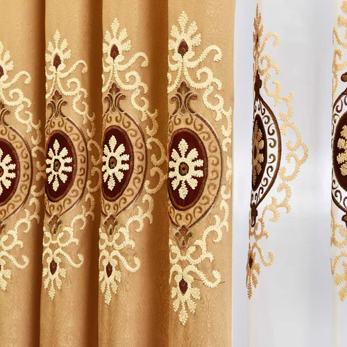 Miniatura 2 de VOGOL Cortinas/Cortinajes/Paneles/Tratamientos Personalizados Simples de Chenilla Jacquard Opacas Elegancia para Ventana para Dormitorio Sala