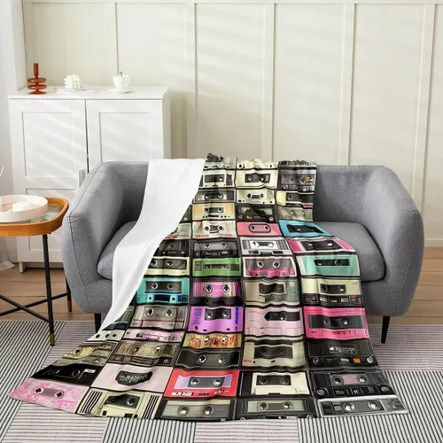 Miniatura 32 de Castle Fairy Manta de forro polar con botas de vaquero, manta de guitarra musical bohemia para niños y niños, manta de vaquera rústica occidental