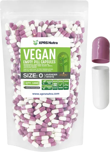 Miniatura 14 de XPRS Nutra Cápsulas vacías de tamaño 0 – 100 cápsulas veganas vacías transparentes – Píldora vegetariana – Llenado de cápsulas vegetales