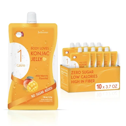 Miniatura 10 de Jadamsun Jugo de gelatina Konjac (Mango, 20 piezas) – Delicioso aperitivo coreano saludable bajo en calorías, aperitivo de fruta potable, sin