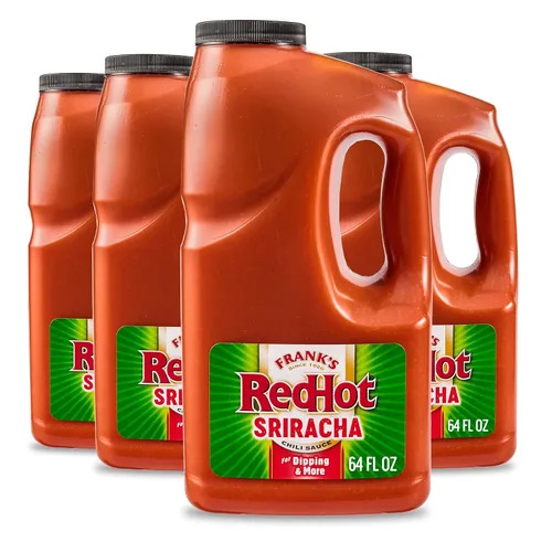Miniatura 11 de Frank's RedHot Salsa de chile Sriracha, 0.5 galones - Una jarra de 0.5 galones de salsa picante de chile Sriracha, perfecta para alitas, pizza
