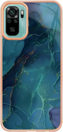 Miniatura 2 de XYX Funda compatible con Xiaomi Redmi Note 10s, galvanizado mármol TPU delgado cuerpo completo elegante funda protectora a prueba de golpes
