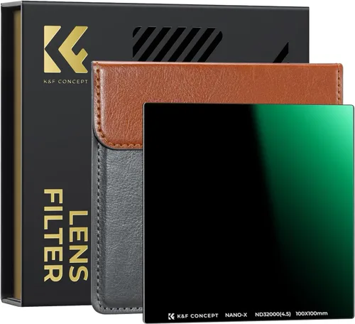 Miniatura 14 de K&F CONCEPT Filtro cuadrado ND4 (2 topes) de 3.937x3.937 in Filtro de densidad neutra impermeable con 28 recubrimientos multicapa para lente
