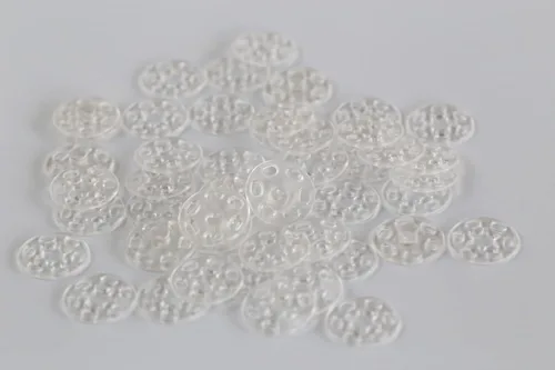 Miniatura 3 de GANSSIA Botones a presión de plástico transparente de 0.276 in (0.27 pulgadas) para coser prendas de vestir, botones de color transparente, paquete