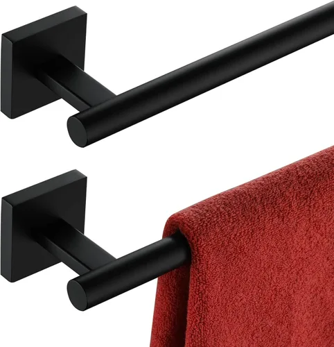 Miniatura 12 de KOKOSIRI Toallero de baño, toallero para baño, cocina, collar de 32 pulgadas, níquel cepillado, acero inoxidable B4005BR-L32