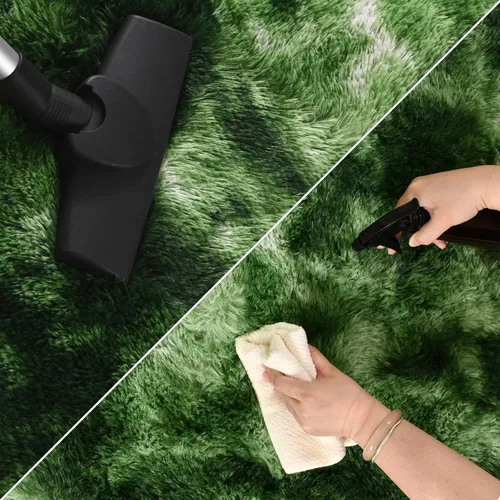 Miniatura 5 de Nuttumico Alfombras de Pasillo Suaves de 2x4 Pies para Dormitorio y Sala de Estar, Alfombra Mullida de Felpa, Alfombras de Área Antideslizantes Tie