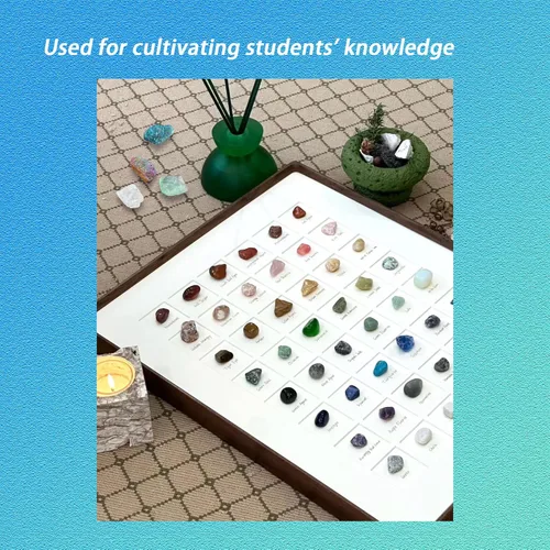 Miniatura 6 de Kit de prueba de dureza de Moh's, incluye 10 especímenes minerales de roca y 1 placa de rayas de porcelana sin esmaltar para explorar